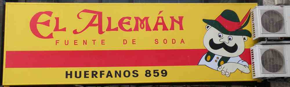 Soda fountain 'El Alem&aacute;n' in Chile's capital, Santiago (2004)